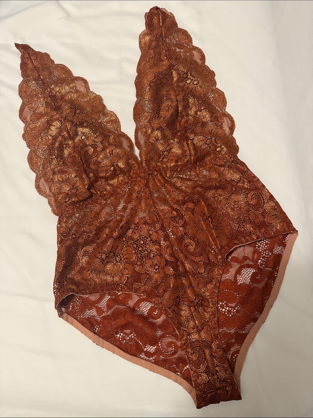 HAH coming in HAHt lace bodysuit XS